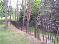 Fence Gallery Photo - Residential Aluminum Installed down a hill.jpg